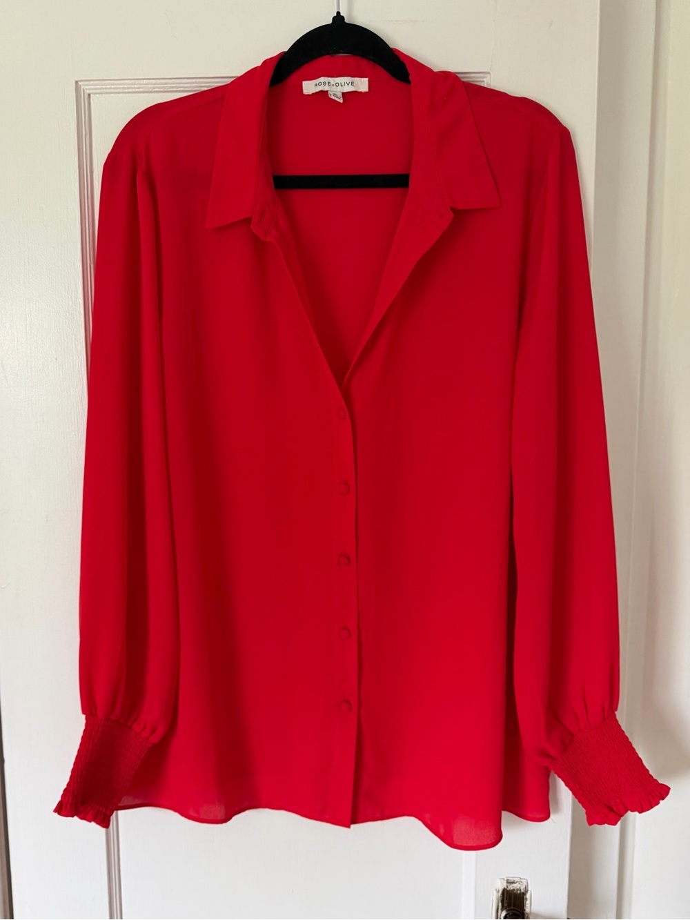 Rose & Olive Red Blouse Top